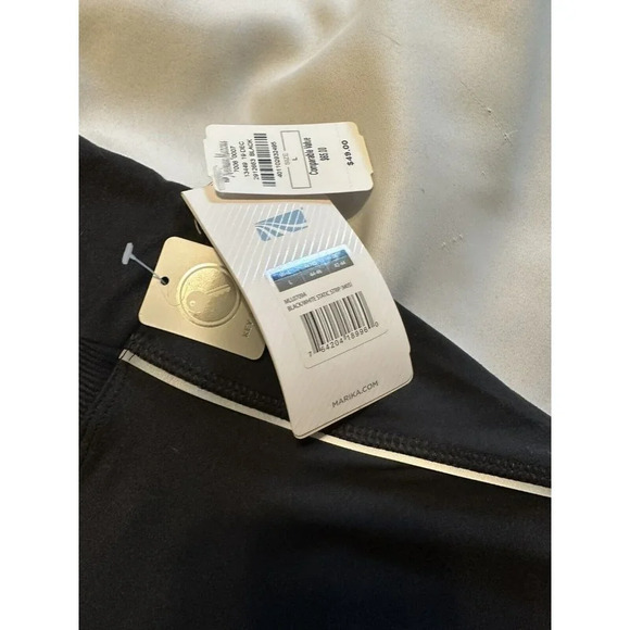 MARIKA Tummy Control Leggings Coolmax Gusset Heathered Mesh Low Leg Panel Neiman - Picture 2 of 11